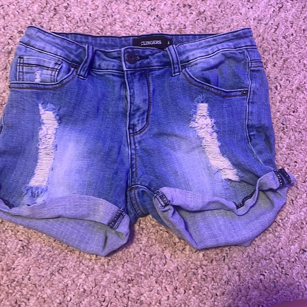 Clingers denim shorts, size medium